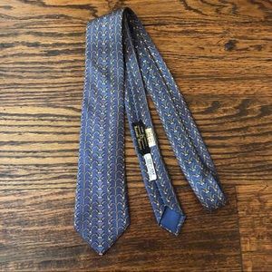 Hermes Accessories - Nice Navy & Gold Horse Hermès Silk Tie EUC Hermes Accessories - Nice Navy & Gold Horse Hermès Silk Tie EUC